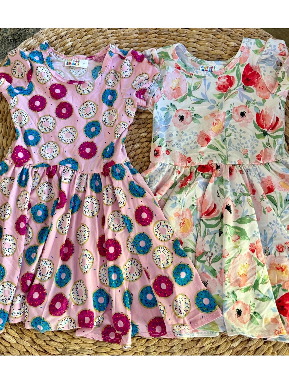 Dot Dot Smile Lot of 2 Dresses Donut Sz 2T EUC
